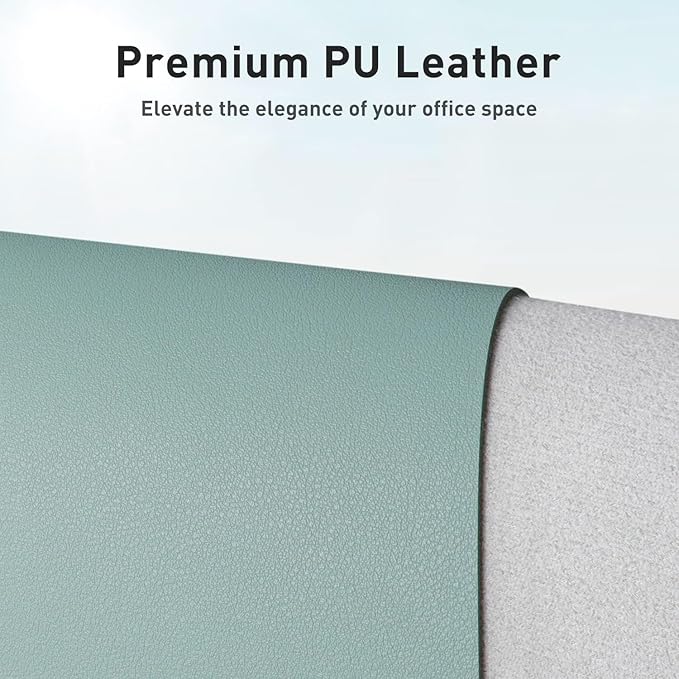 Aothia Faux Leather Desk Mat – Large Mouse Pad, Non-Slip PU Leather Blotter - Image 2