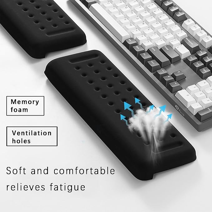 Pack of 2 L-Shaped Wrist Rest Keyboard, Memory Foam Arm Rest Desk, Ergonomic - Image 2