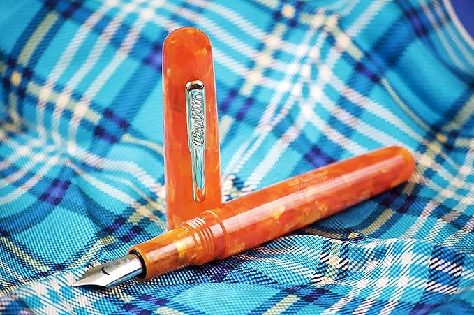 Conklin All American Fountain Pen in Sunburst Orange – Broad Nib, Vibrant - Image 7