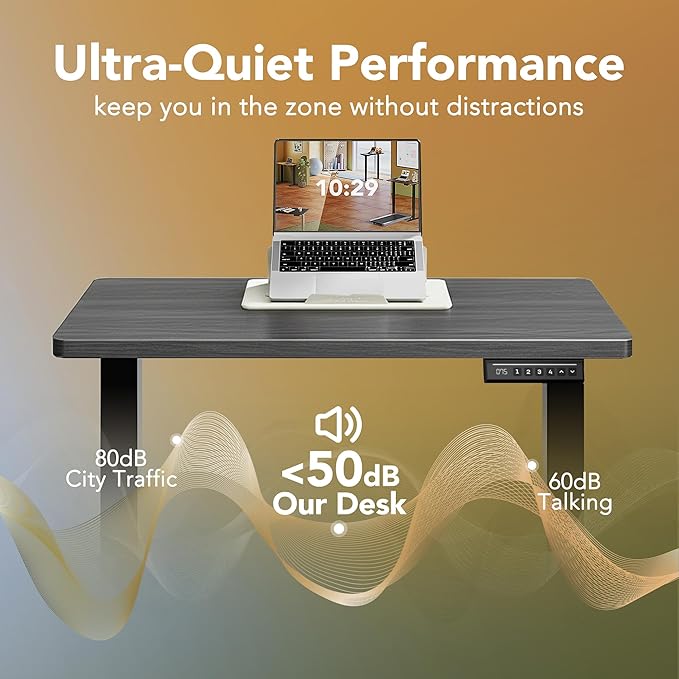 HUANUO Electric Standing Desk, 4 Memory Height Settings, Sit to Stand Up Desk - Image 6