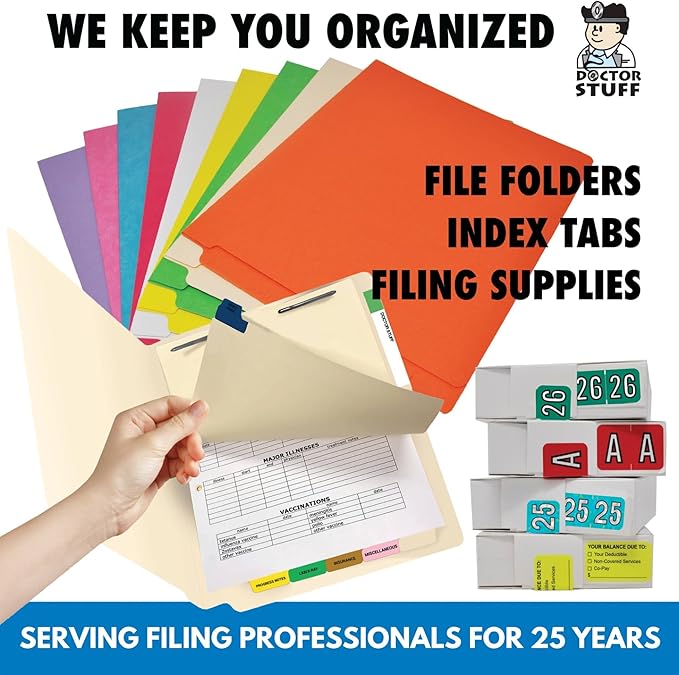 2026 Year Labels, Doctor Stuff 2026 Chart Stickers, Light Blue/White Color Coded - Image 8