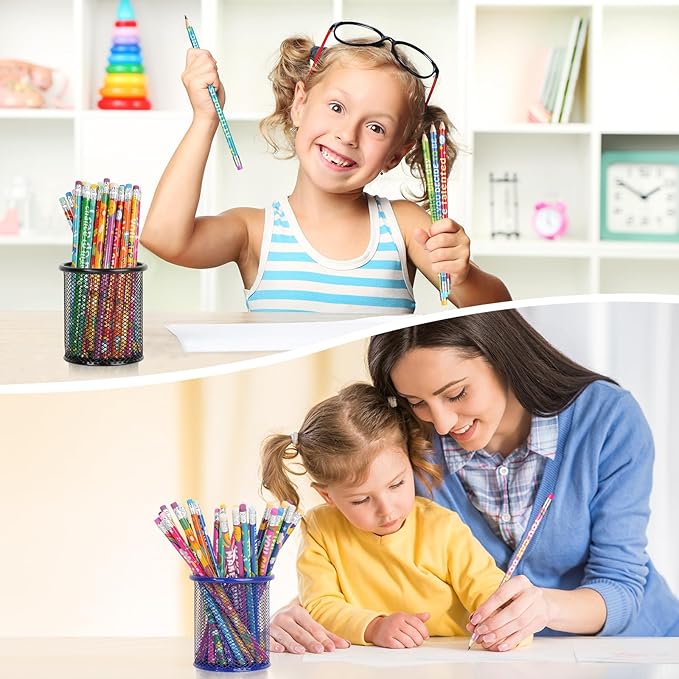200 Pcs Motivational Pencils Bulk, Rainbow Inspirational School Pencils - Image 6