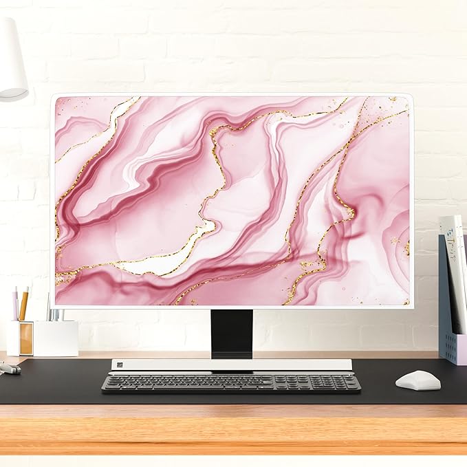 Baocicco Gold Pink Marble Waterproof TV Display Screen Cover 70 Inch TV - Image 4