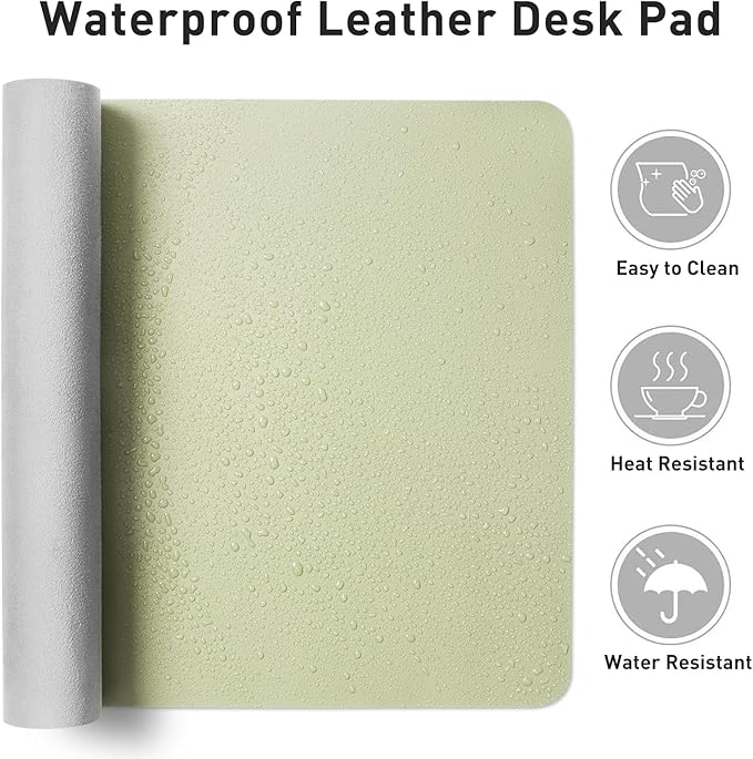 Aothia Faux Leather Desk Mat – Large Mouse Pad, Non-Slip PU Leather Blotter - Image 7