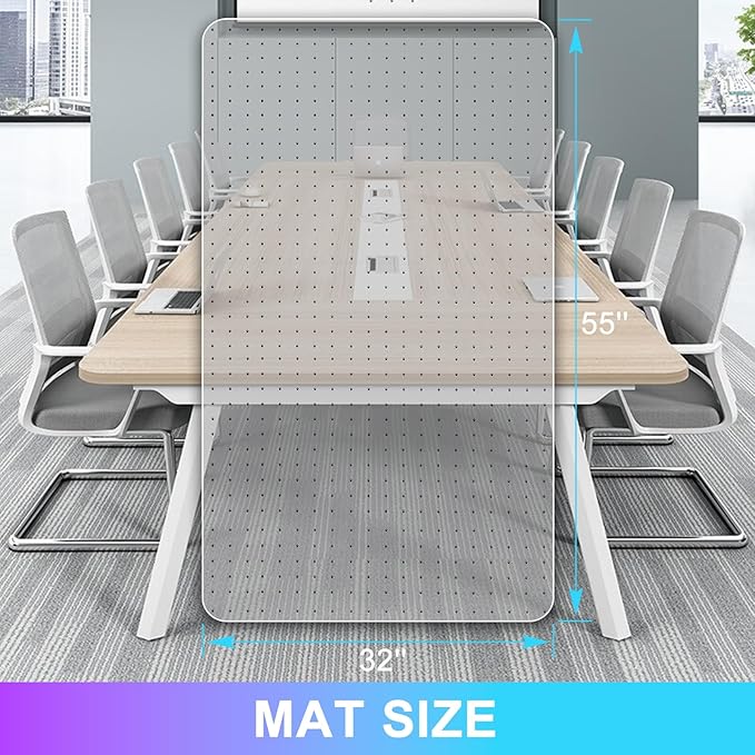 Vicwe Office Chair Mat for Carpet, 2 Pack, Easy Rolling Hard Mats for Office - Image 6