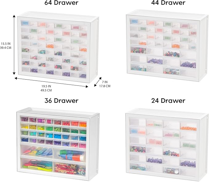 IRIS USA Screw Tool Organizer Small Parts Cabinet Chest, 36-Drawer Hardware - Image 3