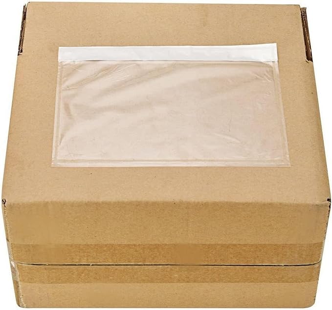 9527 Product 7.5" x 5.5" Clear Adhesive Top Loading Packing List/Shipping Label - Image 3