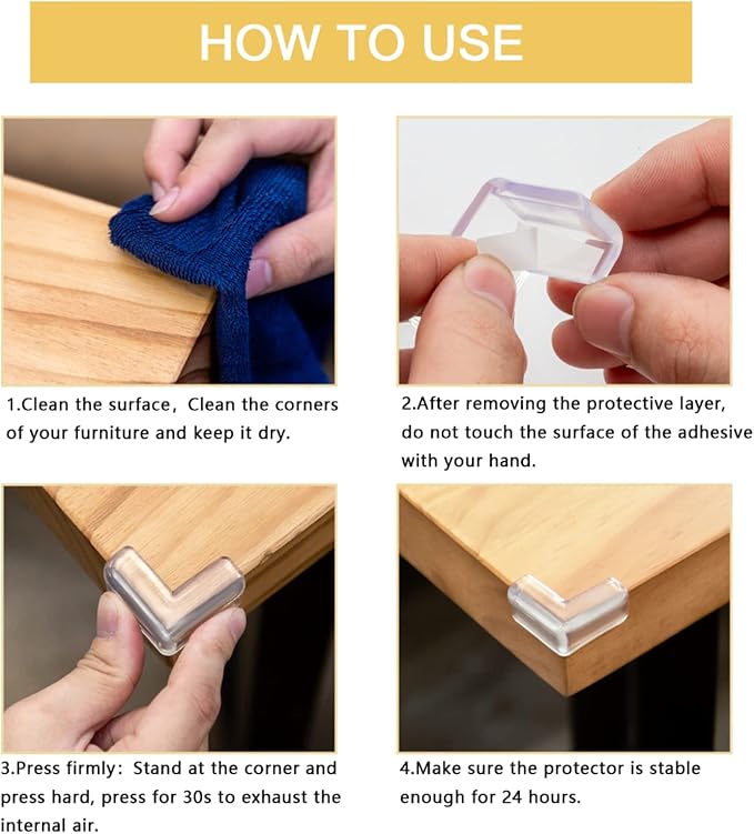 8 pack Corner Protector for Baby, Furniture Corner Guard & Edge Safety Bumpers - Image 2