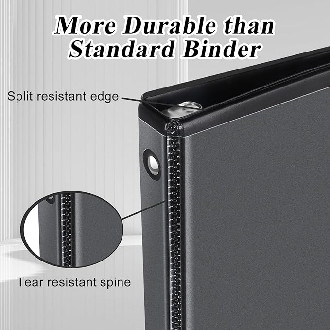 CIXILDTS 2" 3 Ring Binder, Standard 2-inch Round Ring Binder Fit Letter Size - Image 5