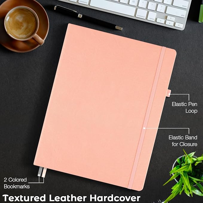 College Ruled Notebook, A4 Hardcover Leather Notebook - Image 5