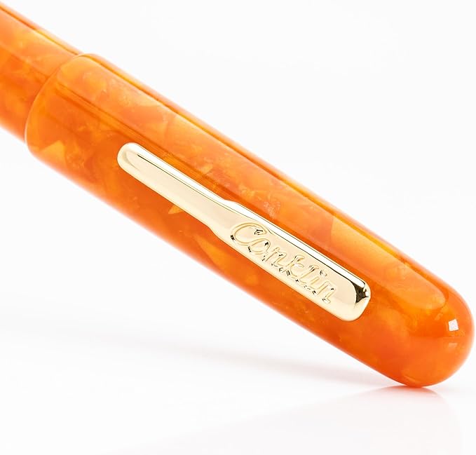 Conklin All American Fountain Pen in Sunburst Orange – Broad Nib, Vibrant - Image 4