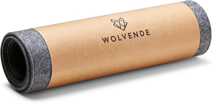 Wolvende Premium Felt Desk Mat | Large 15.75" x 36" | Multifunctional Desk Pad by Wolvende