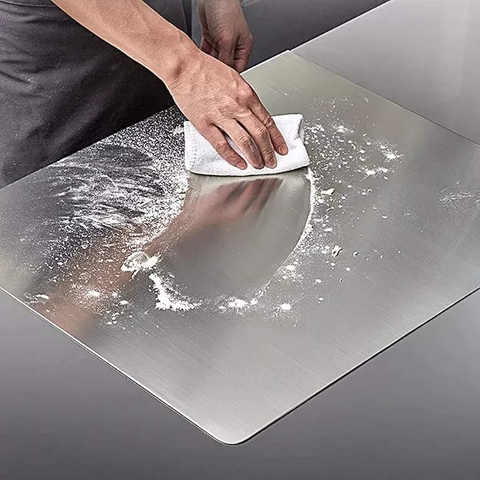 KORVOS Stainless Steel Cutting Board, 15.7" x 11.8" Double-Sided Cutting Boards - Image 6