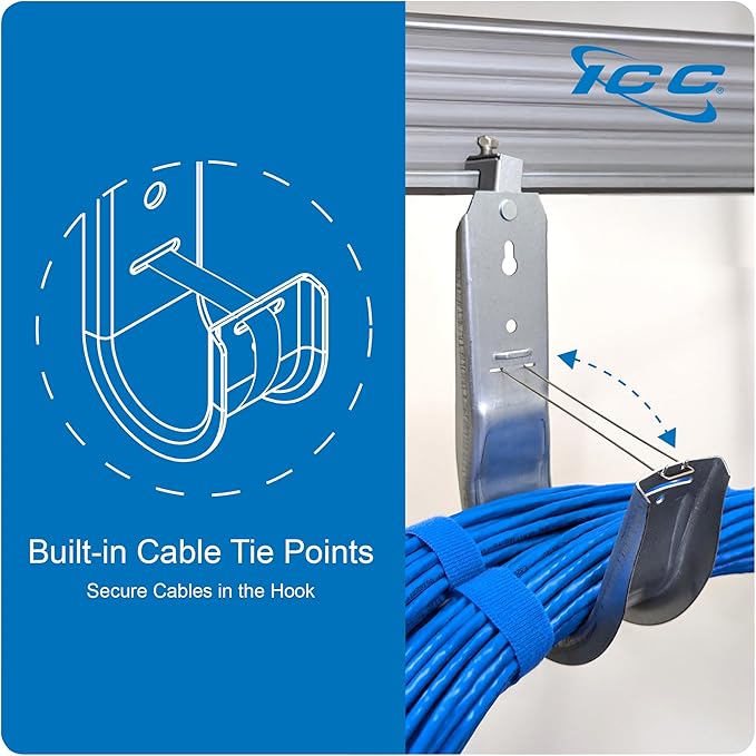 ICC Beam Clamp J Hook 4” with Retainer Clip - Image 5