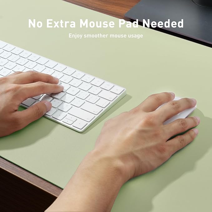 Aothia Faux Leather Desk Mat – Large Mouse Pad, Non-Slip PU Leather Blotter - Image 4