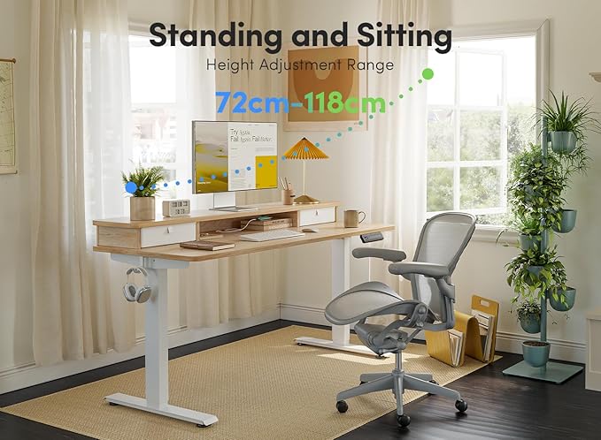 FEZIBO 55 x 24 Inch Height Adjustable Electric Standing Desk - Image 5