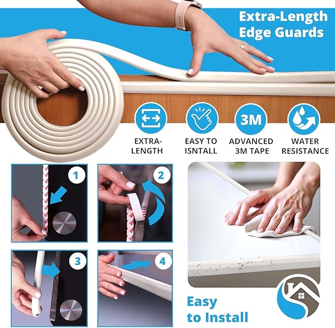 Furniture Edge Guards | 16ft Protective Protective Foam Cushion | Baby Child - Image 4