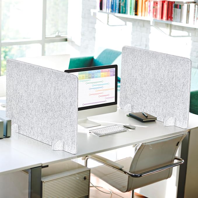 AMUSIGHT 4 Pack Acoustic Desk Dividers - Image 5