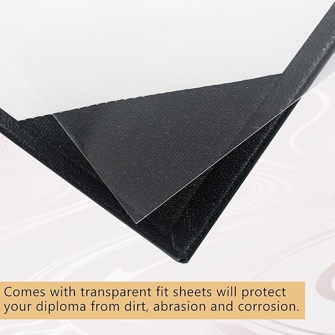 GraduationMall 11"x14" Imprinted Padded Diploma Cover Certificate Holder Black - Image 4
