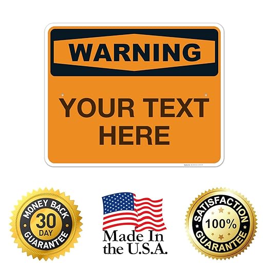 Custom Warning Sign, OSHA Sign, 24x30 Inches, Rust Free .063 Aluminum, Fade - Image 8