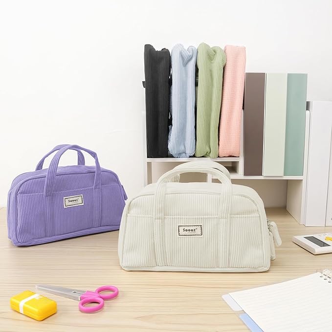Sooez Large Pencil Case Pouch, Extra Big Pencil Bag - Image 6
