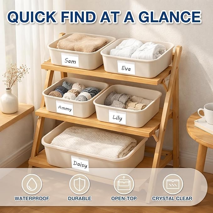 H4D 48 Pack Labels for Storage Bins, Tote Label Pockets for Organizing Storage - Image 7