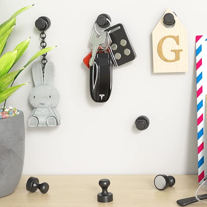 Grtard 48 Pack Black Magnetic Push Pins, Fridge Magnets - Image 5