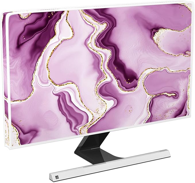 Baocicco Violet Gold Marble Waterproof Computer Monitor Dust Cover 22, 25 Inch by Baocicco