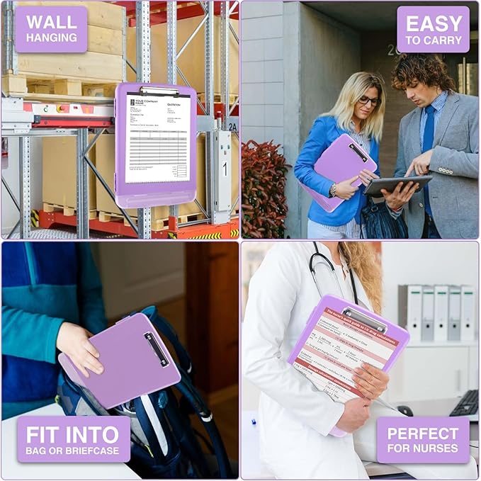 Sooez Clipboard with Storage, High Capacity Nursing Clip Board 8.5 x 11 with - Image 7