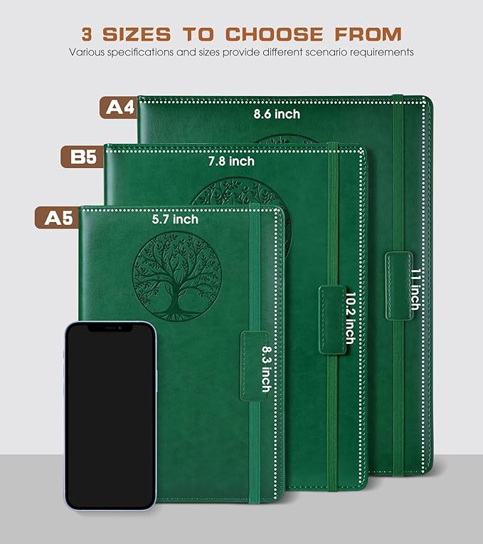 Biuwory Lined Journal Notebook for Women Men, 256 Pages B5 Large Hardcover - Image 2