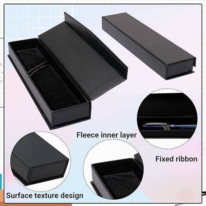Olutacot 21 Pcs Pen Gift Boxes Empty Black Ballpoint Pen Gift Box - Image 4