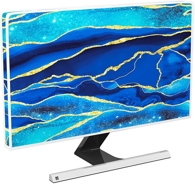 Baocicco Royal Blue Marble Waterproof TV Cover 37, 39 Inch Creative Design by Baocicco