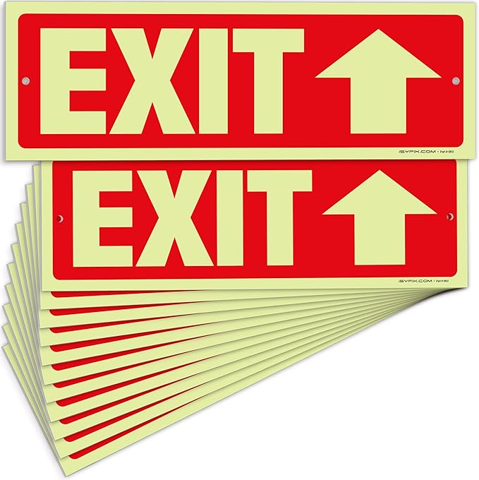 iSYFIX Exit Signs with Directional Up Arrow by iSYFIXPREMIUMSIGNS