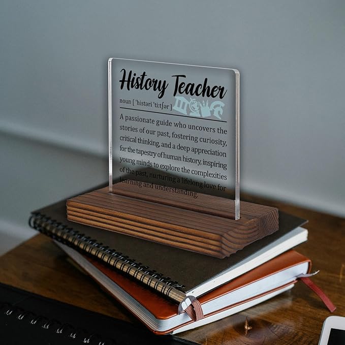 History Teacher Gifts, Thank You Desk Sign - Image 2