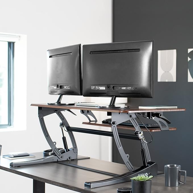 VIVO 42 inch Height Adjustable Stand Up Desk Converter, V Series, Quick Sit to - Image 9