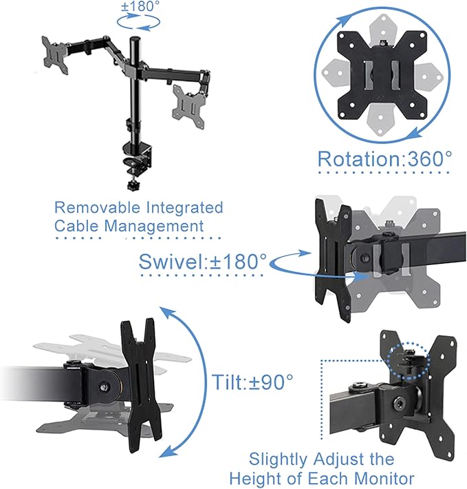 Rocelco 37.5" Height Adjustable Standing Desk Converter - Image 6
