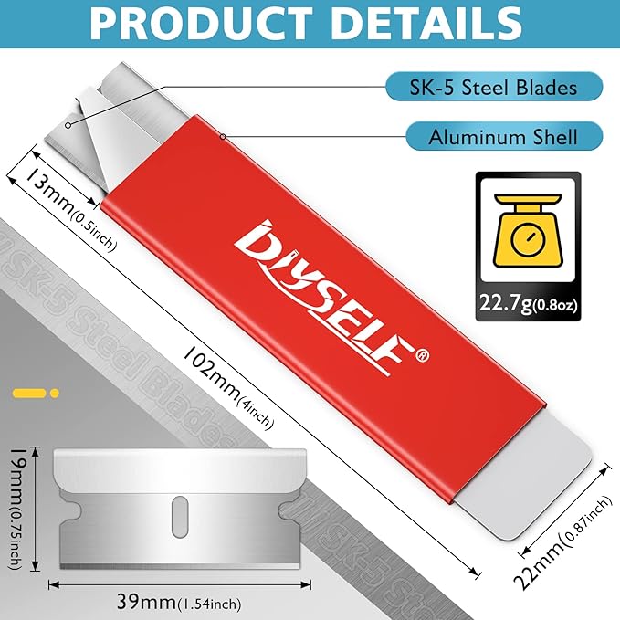 DIYSELF Box Cutters, 4 Pack Small Box Cutter Retractable, Box Cutter Knife - Image 6