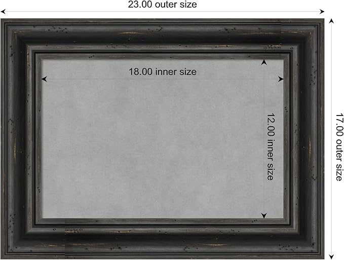 Amanti Art Black Framed Magnetic Board 17x23 Small Vision Board - Image 3