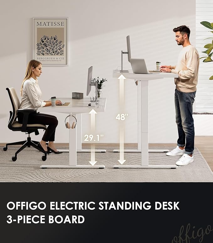 OffiGo 79 Inch Executive Electric Standing Desk, Height Adjustable Desk - Image 3