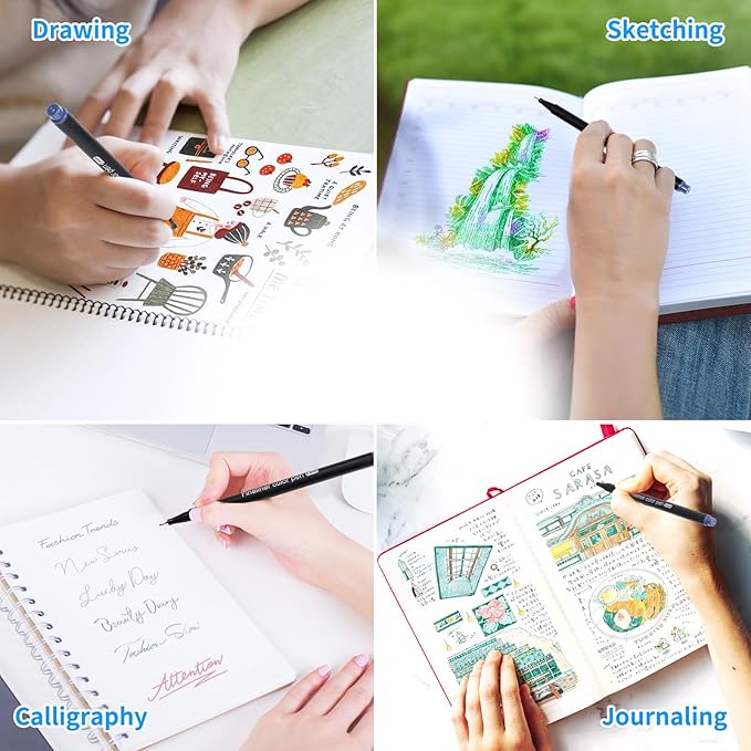 huesamhi Colored Pens for Journaling, Planning Bullet Journals Fineliner Felt - Image 6