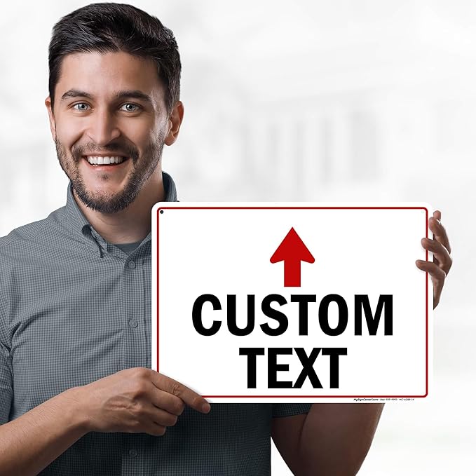 Custom Arrow, Custom Directional Sign, Up Arrow, 10x14 Inches, 55 mil thick HDPE - Image 2