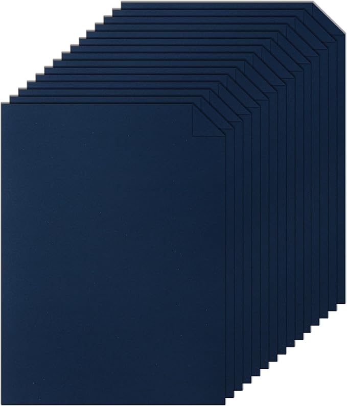 Silunkia 120 Sheets Navy Blue Cardstock 8.5 x 11 Craft Paper, 92lb Dark Blue by Silunkia