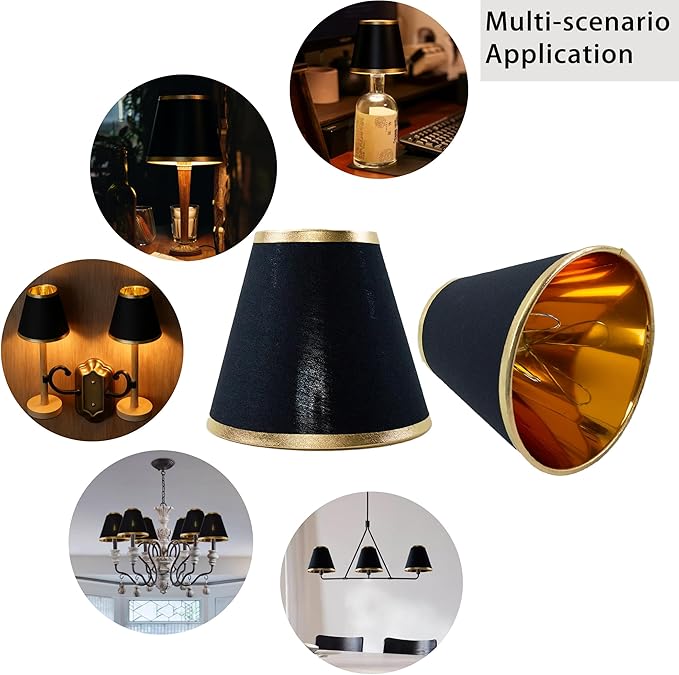 TAaMTYH small lamp shade chandelier shades set of 6，Fabric Lampshade - Image 5