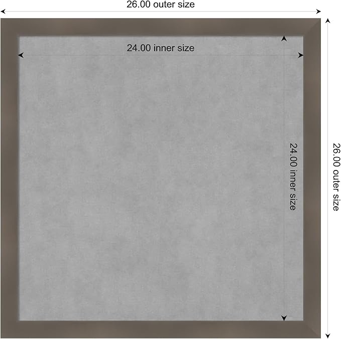 Amanti Art Grey Framed Magnetic Board 26x26 Medium Vision Board - Image 3