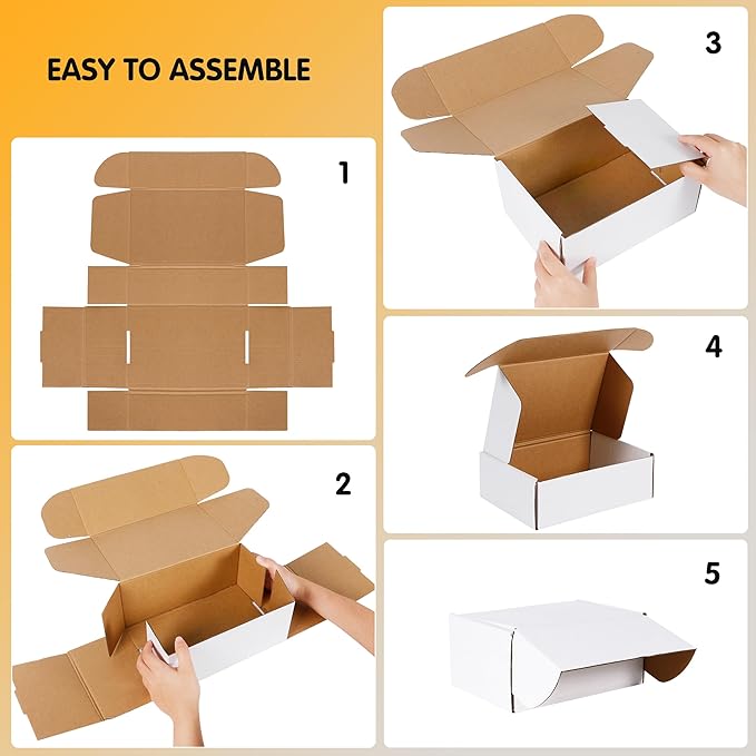 JOWLOT 12x9x4 inch Shipping Boxes Set of 20 - Image 3