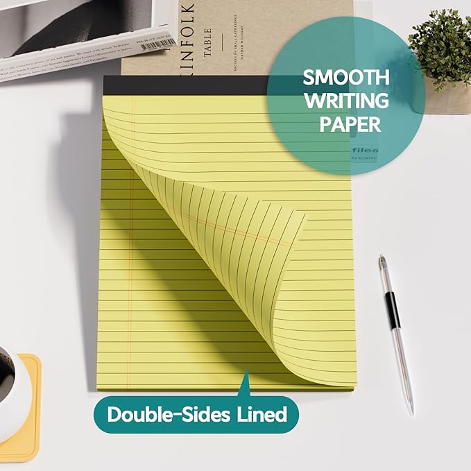 MSKKSM Legal Pads 8.5 x 11, 3 Pack Yellow Note Pads 8.5 x 11 Writing Pads - Image 6