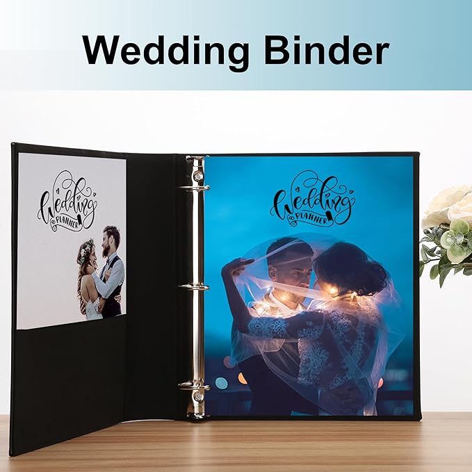 LETVPVOW Vintage Hardback 3 Ring Binder 3 Inch, Professional Leather Binder 3 - Image 5