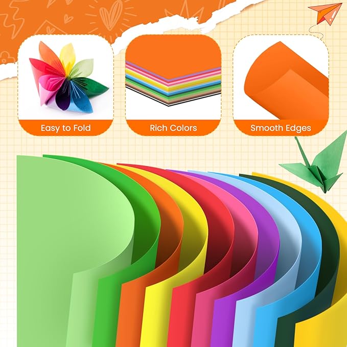 Colored Construction Paper 40 Sheets 8.5 x 11 Inches, 180GSM/65LB Purple Card - Image 2