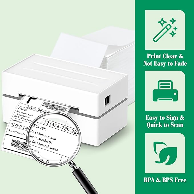 METRONIC Thermal Labels 4x6 200 Labels Fanfold Direct Shipping Label - Image 4