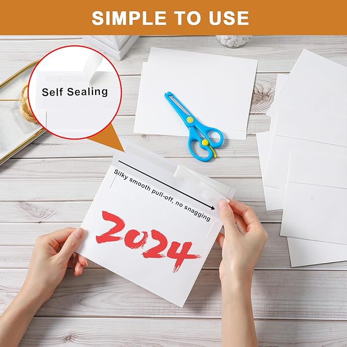 Silunkia White Blank Flat Cards and Envelopes 4 x 6 Heavyweight Single Panel - Image 5